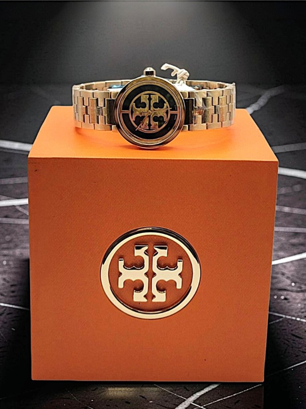 Tory Burch Swiss Made Gold-Tone Logo Watch – NWT